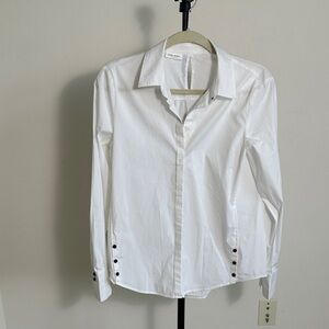 Gerry Weber White Blouse with Button Accents